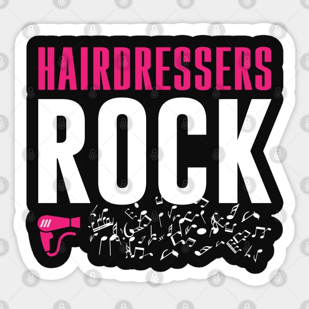 Hairdressers Rock Sticker by mstory